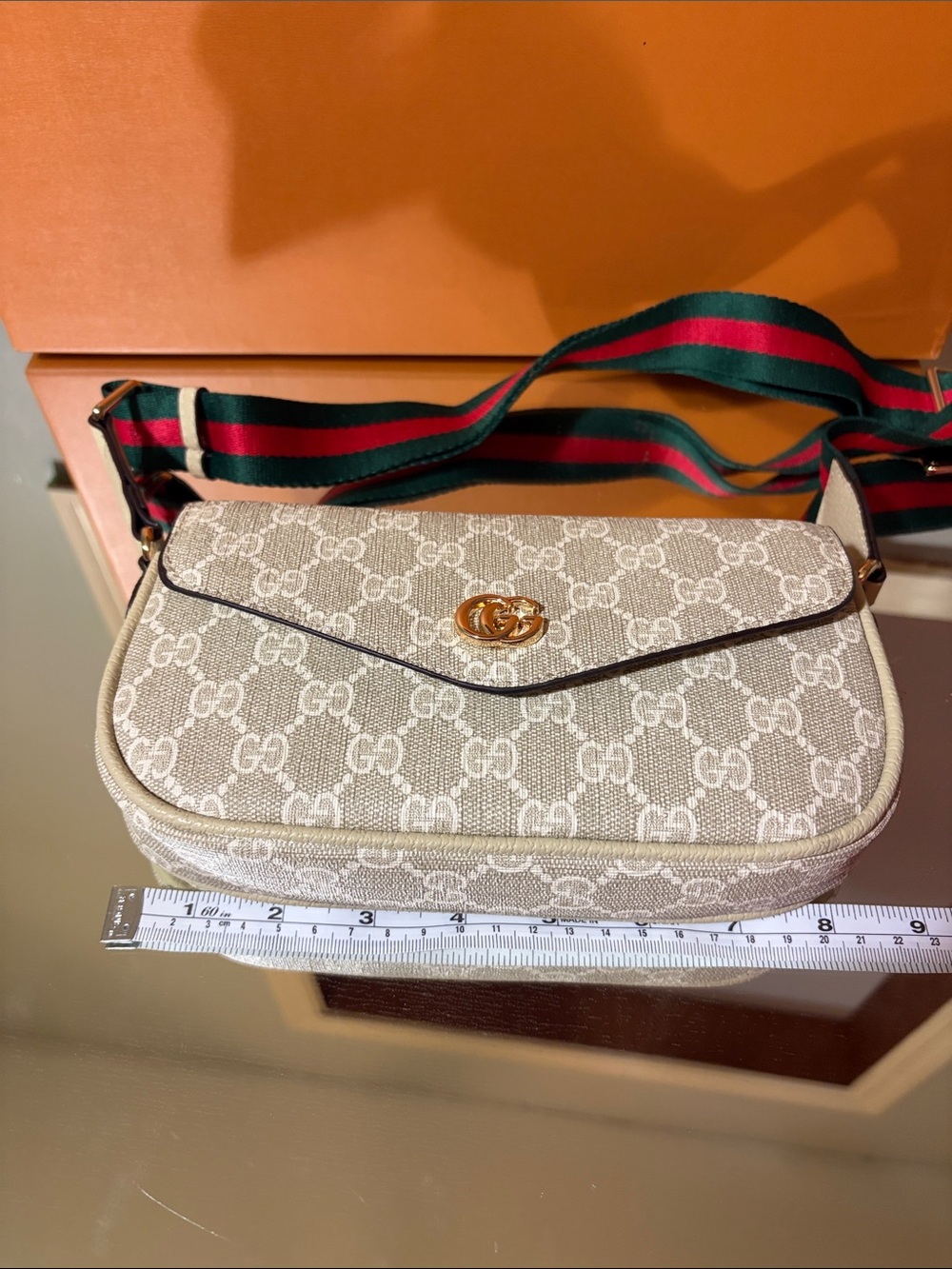Gucci ophidia pochette in beige and oatmeal supreme - Picture 5 of 11